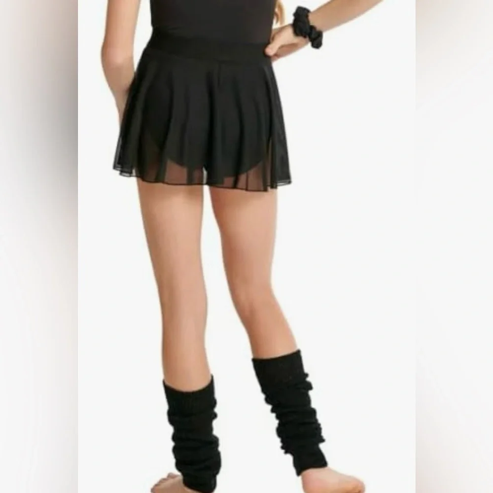 Justice Girls Lighweight Soft Black Ballet Dance Skirt,